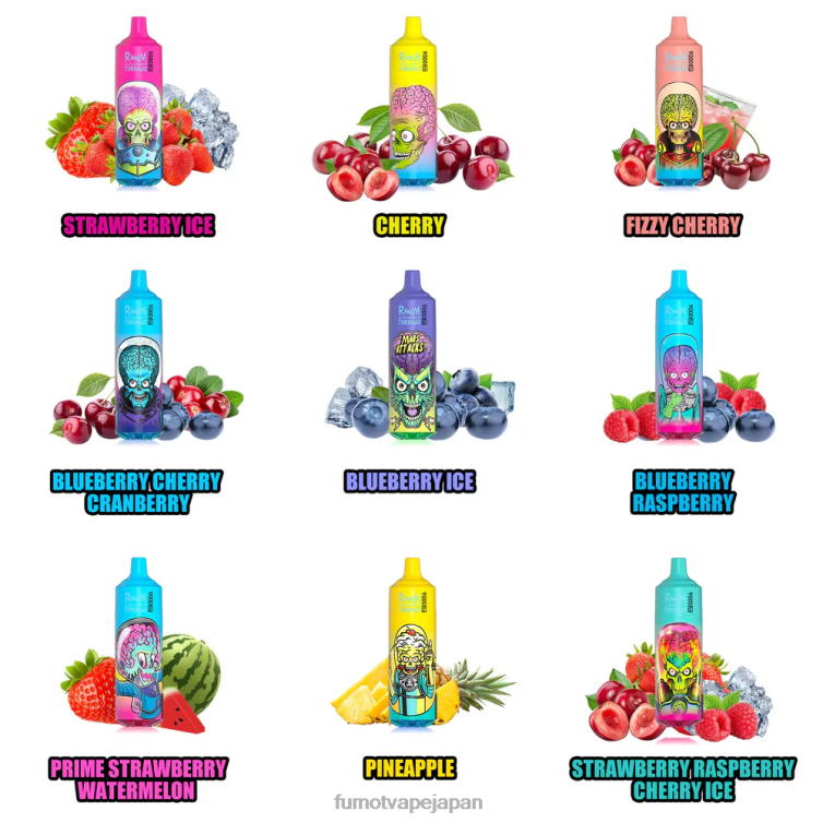 Fumot vape sale - 9000 プロ使い捨てベイプ - 18ml (1 個) ブラックドラゴンアイス Fumot Tornado 802NF201