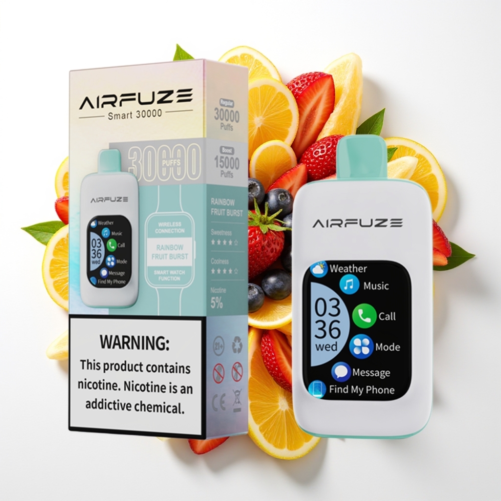 AirFuze Smart 30000パフ タッチスクリーン 5%ニコチン レインボーフルーツバースト