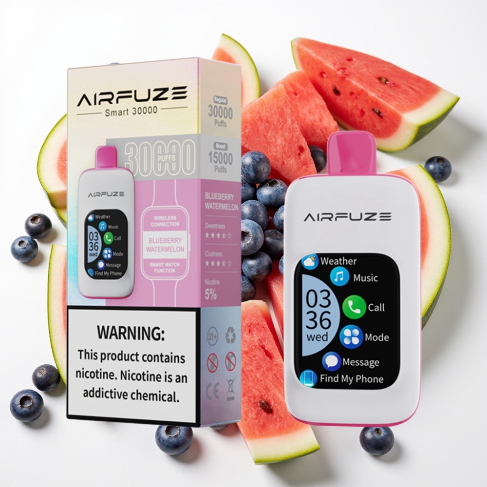 AirFuze Smart 30000パフ TFTタッチスクリーン 5%ニコチン ブルーベリーウォーターメロン