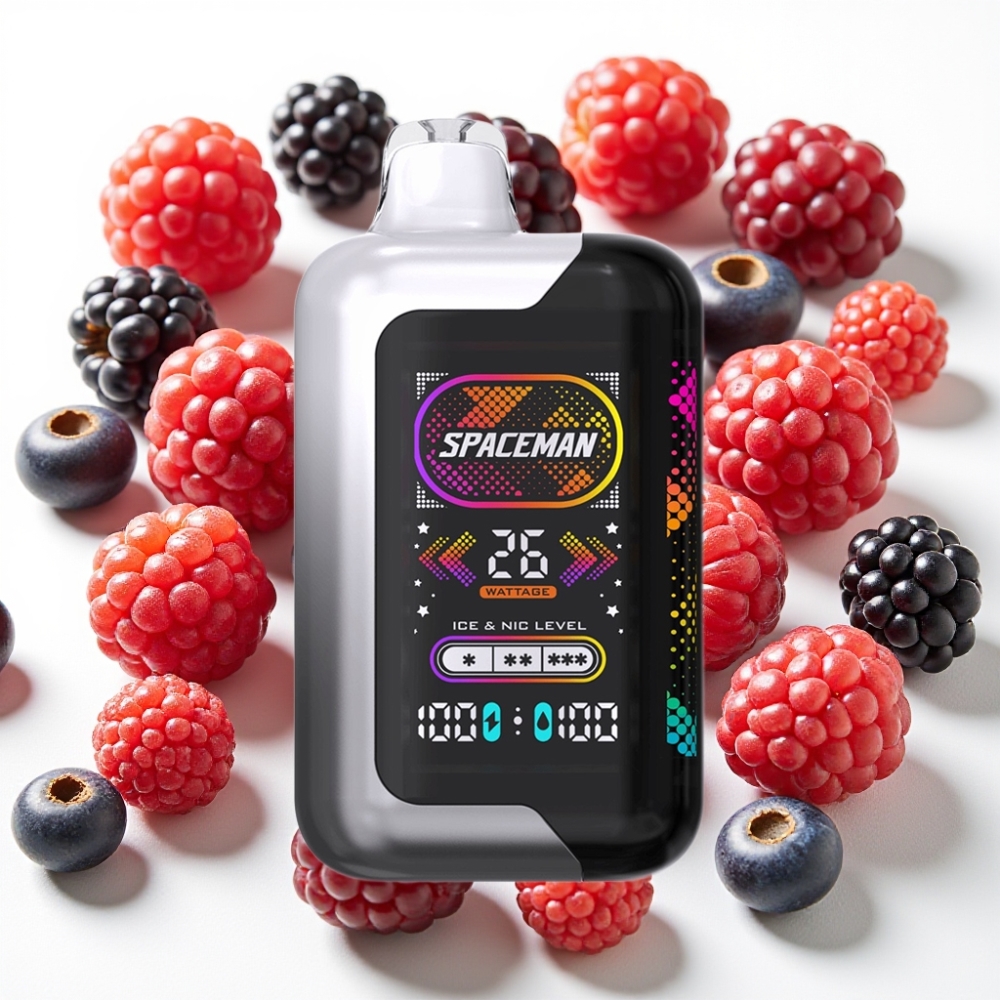 SMOK SPACEMAN SP40000 ゼロニコチン 40000パフ 1000mAh 20ml ブラックベリーラズ